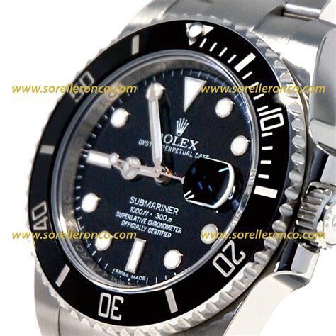 rolex submariner nero ghiera ceramica prezzo|rolex submariner stampata.